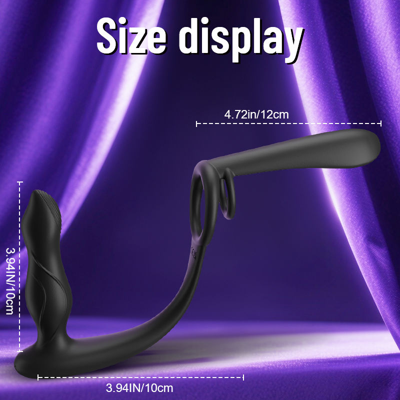 Double Penetration  Double Vibration  Couple Vibrator with Locking Sperm Ring