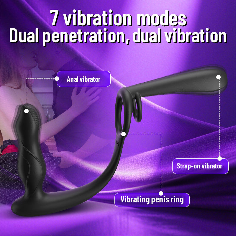 Double Penetration Double Vibration Couple Vibrator with Locking Sperm BKC Double Penetration Double Vibration Couple Vibrator with Locking Sperm BKC