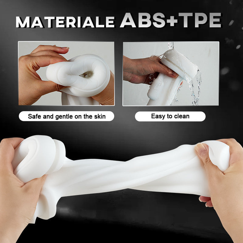 3-in-1 Heated Automatic Suction Vibrating Male Masturbator Cup with Realistic Oral Feel
