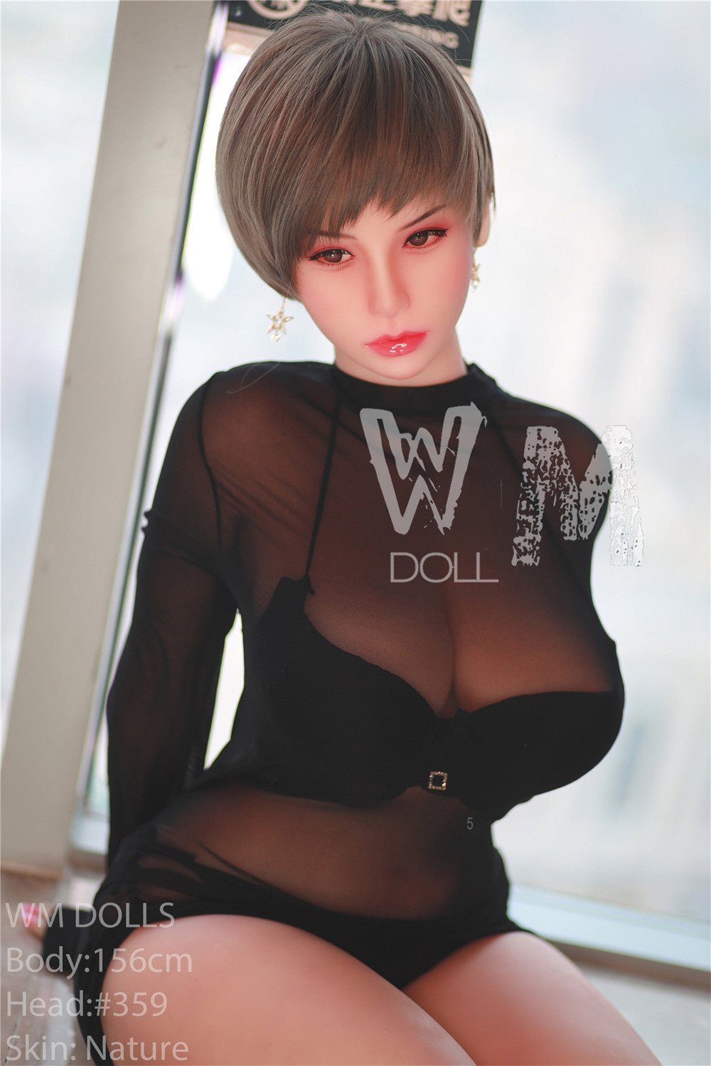 156cm/5ft1 H-Cup High Quality Big Booty TPE Sex Doll with #359 Head