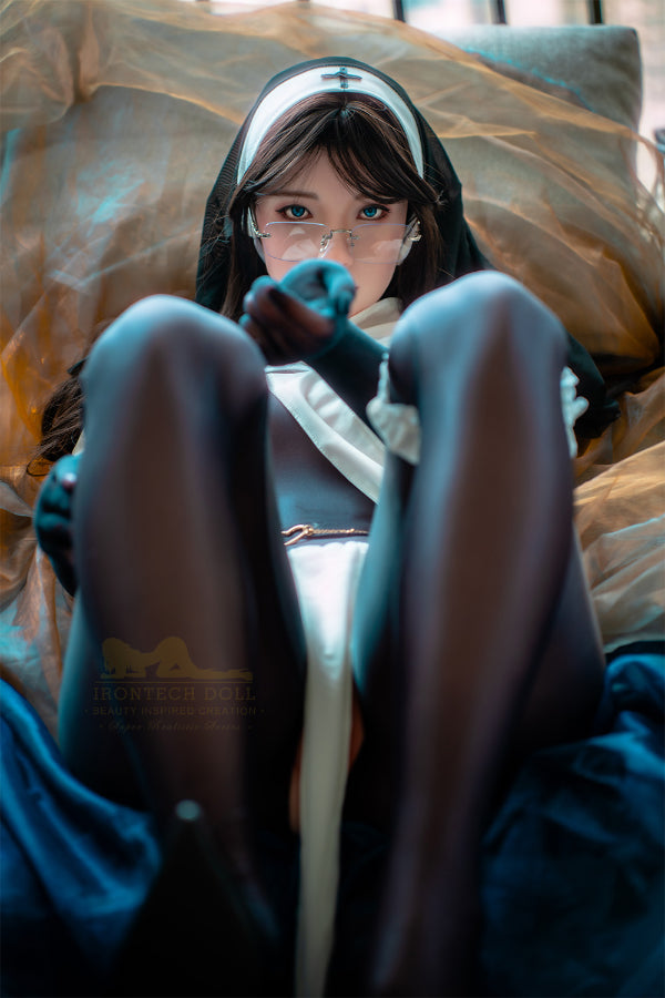 162cm/5ft4 A-Cup Lifelike Halloween Nun Silicone Love Doll - S37