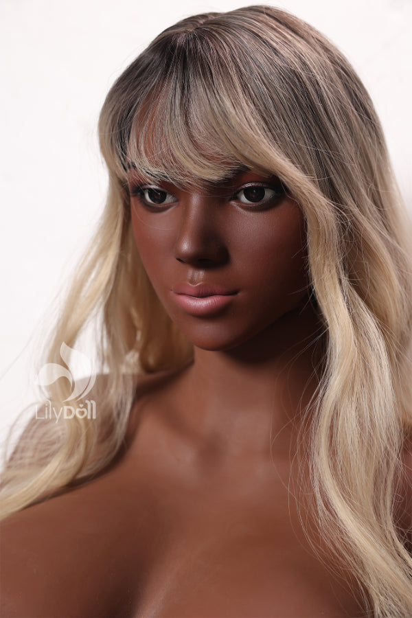 157cm/5ft2 K-Cup BBW Hybrid Black Sex Doll - Vera-A, Head LH036A-A