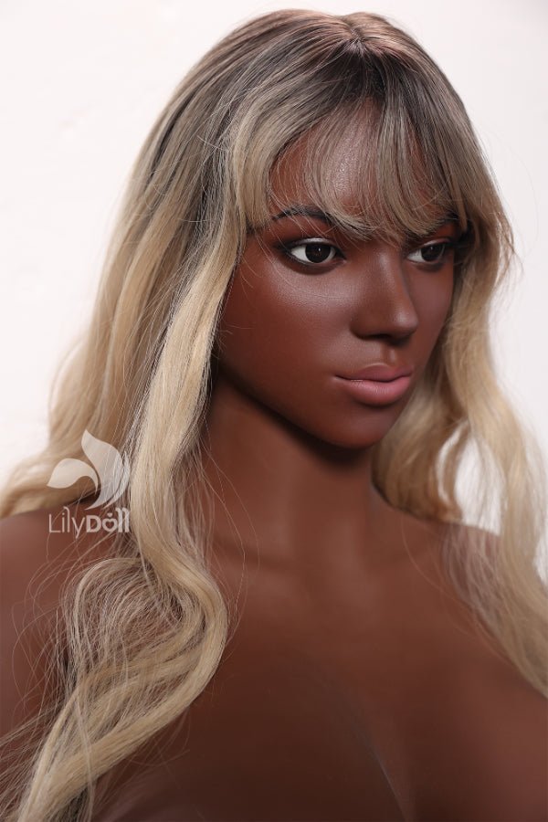 157cm/5ft2 K-Cup BBW Hybrid Black Sex Doll - Vera-A, Head LH036A-A