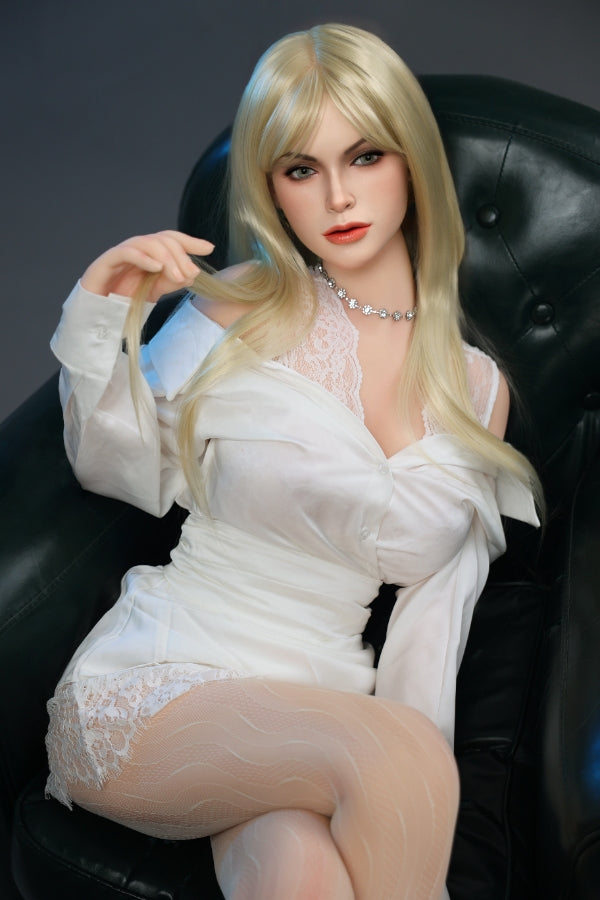 168cm/5ft6 F-cup Blonde Silicone Head Sex Doll - #1081-E