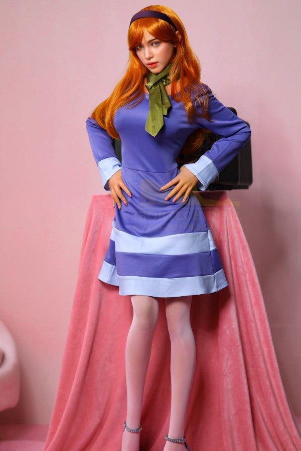 167cm/5ft6 E-Cup Japanese Redhead Big Tits Silicone Sex Doll - S42