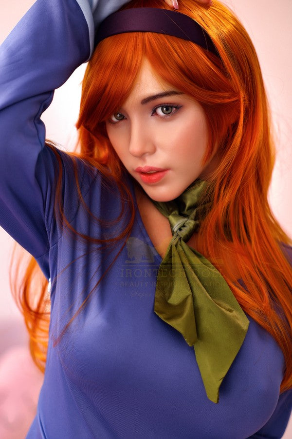 167cm/5ft6 E-Cup Japanese Redhead Big Tits Silicone Sex Doll - S42