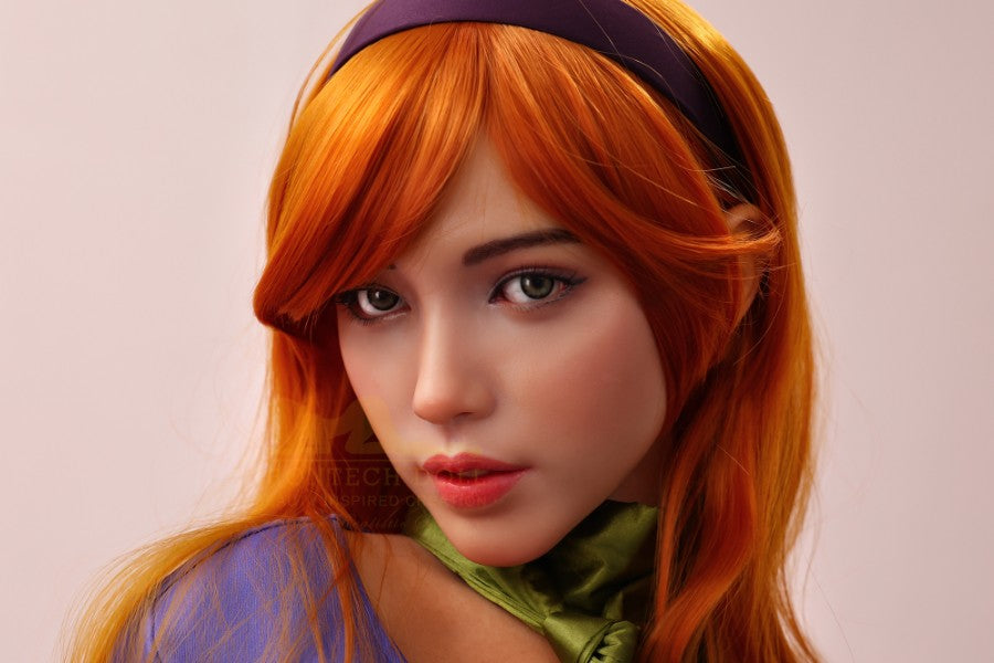 167cm/5ft6 E-Cup Japanese Redhead Big Tits Silicone Sex Doll - S42