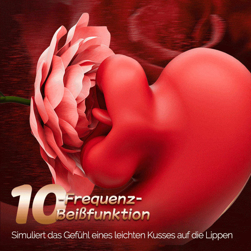 Little Rose - 10-Frequenz-Biss, 10-Frequenz-Vibration, weiblicher Vibrator aus ultraweichem Material