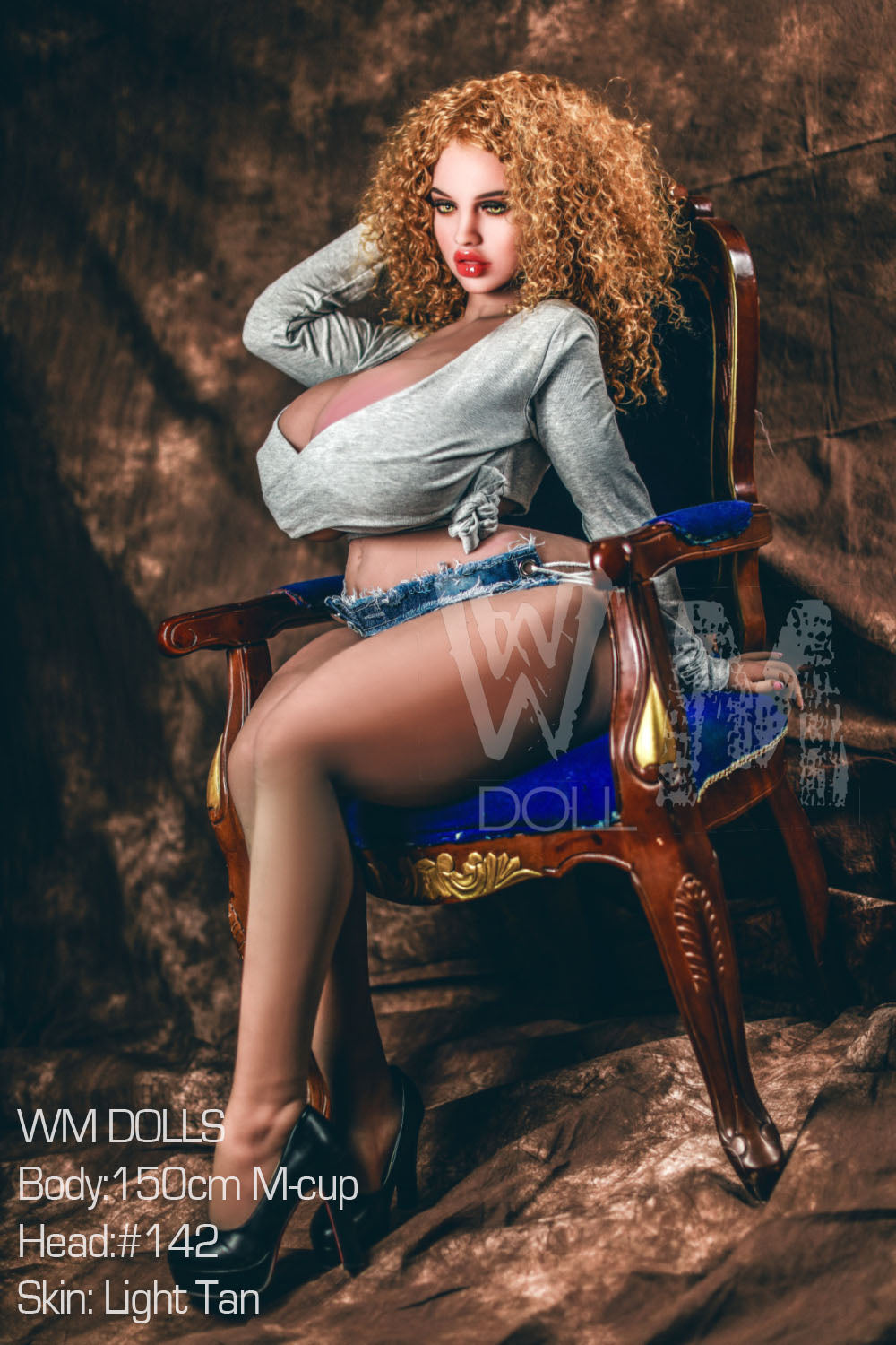 150cm/4ft11 M-cup BBW Big Booty Thick TPE Sex Doll with #142 Head