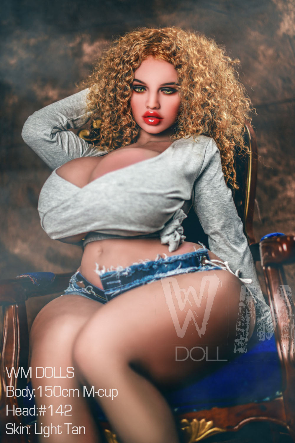 150cm/4ft11 M-cup BBW Big Booty Thick TPE Sex Doll with #142 Head