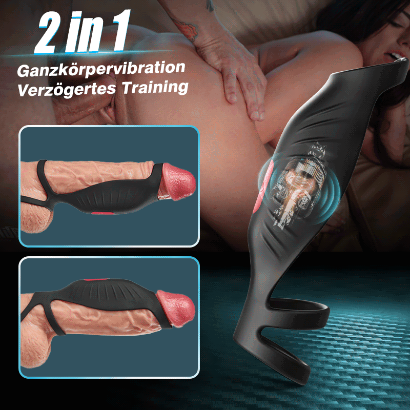 【Heiße neue Produkte】 ocheffizienter Penisring durch Vibration mit 9 Frequenzen 