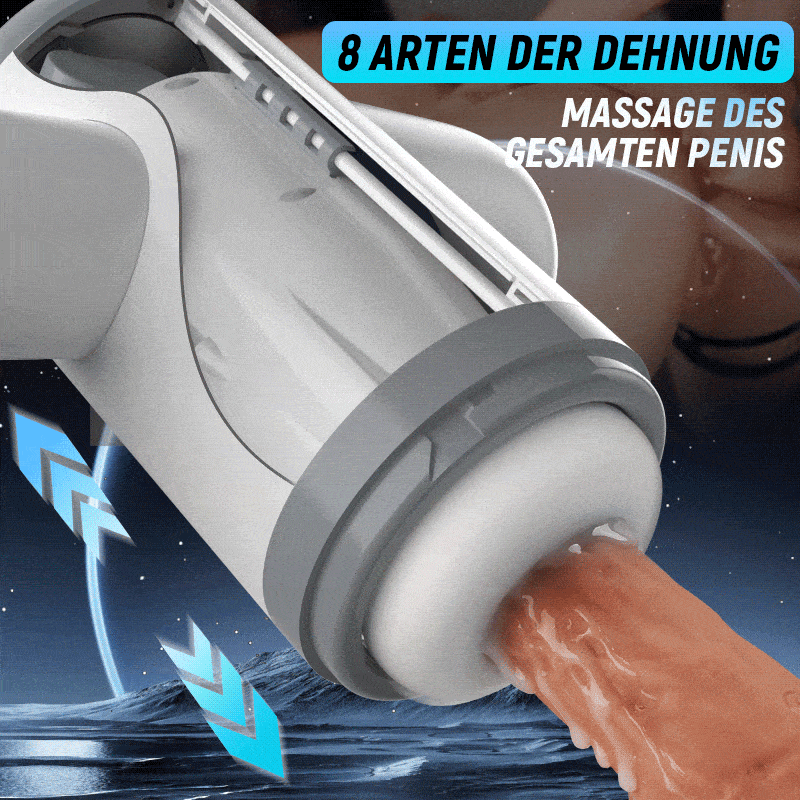 Tiden-Automatische Schmierung 8 Push 8 Suck Handheld Male Masturbator