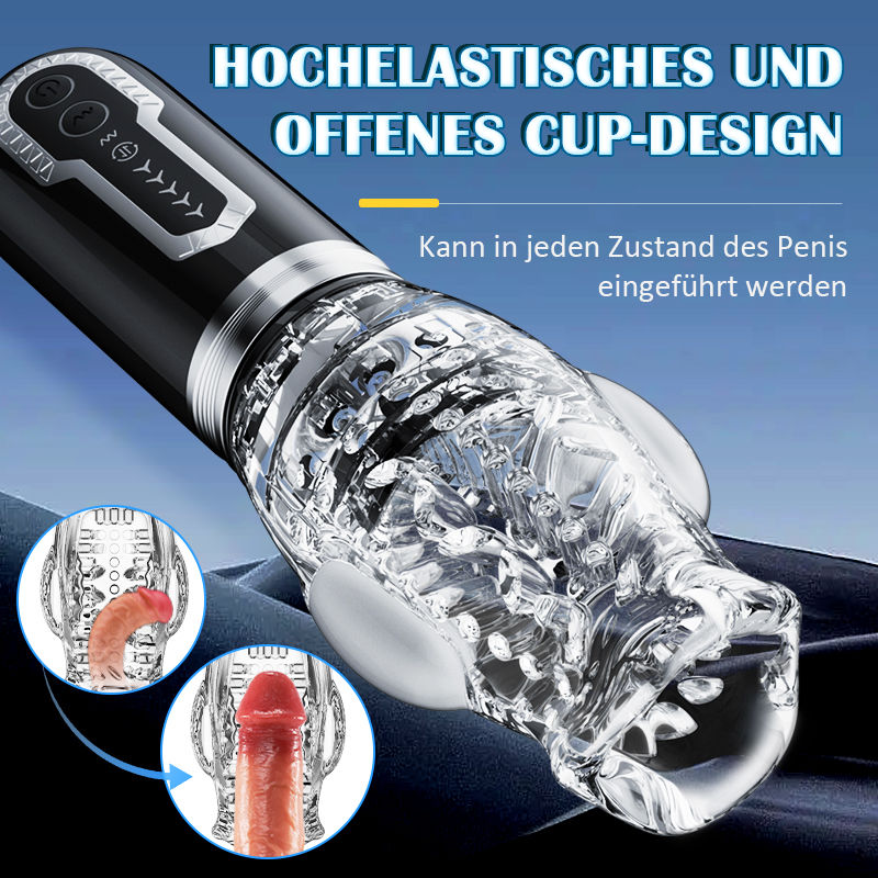 TORNADO 3.0 Version 7 Vibrierender 5 Rotierender Stoß-Blowjob-Masturbateur 