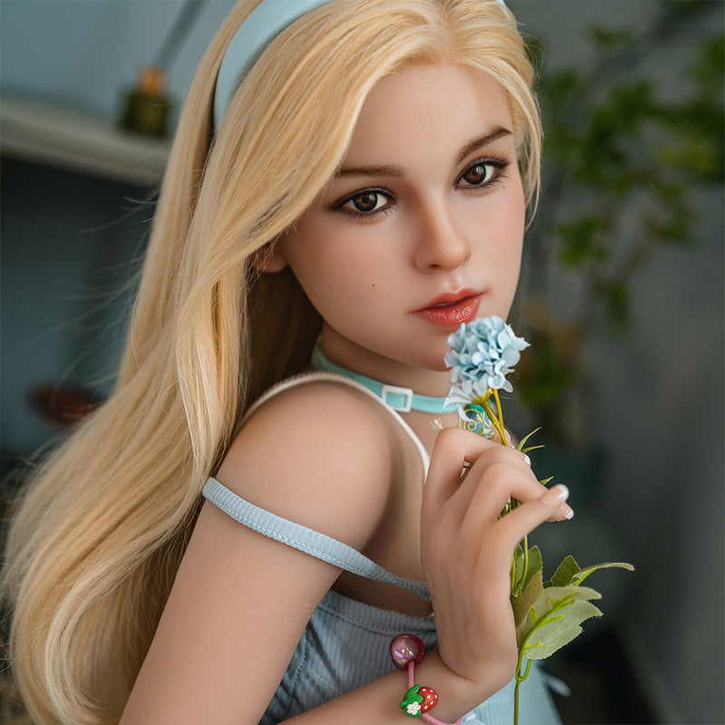 Emily – Movable Jaw 150CM/59.45 in Sex Doll C-Cup Blonde Hair & Innocent Eyes for Ultimate Oral Pleasure