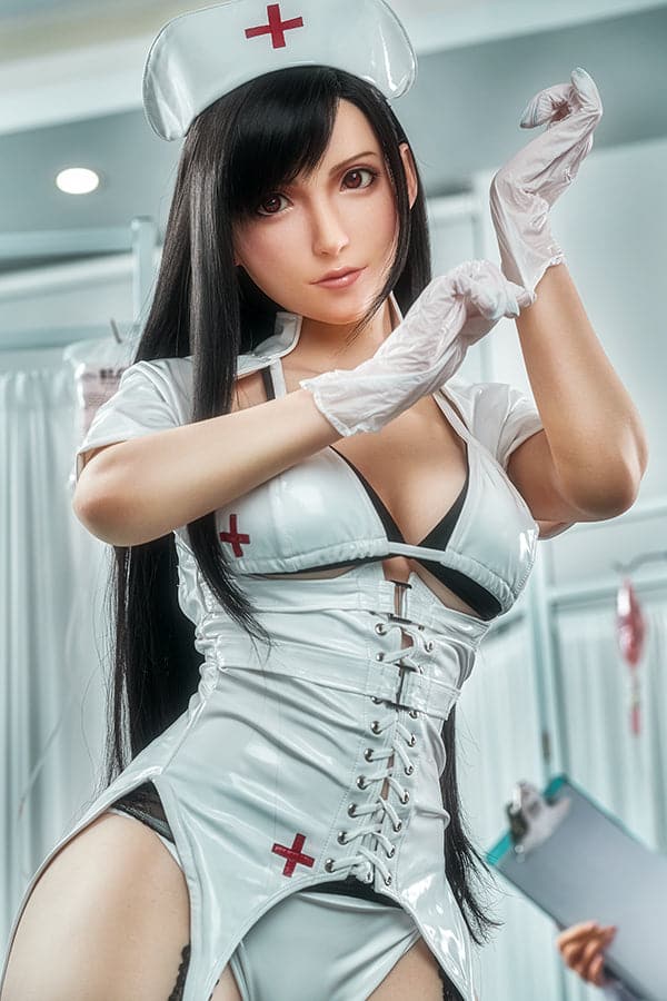 167cm/5ft6 D-cup Final Fantasy VII Cosplay Game Silicone Sex Doll - Tifa