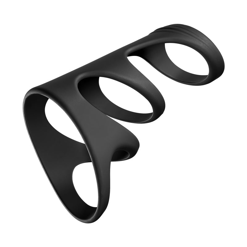 Anneau pénien multifonction à 4 anneaux 