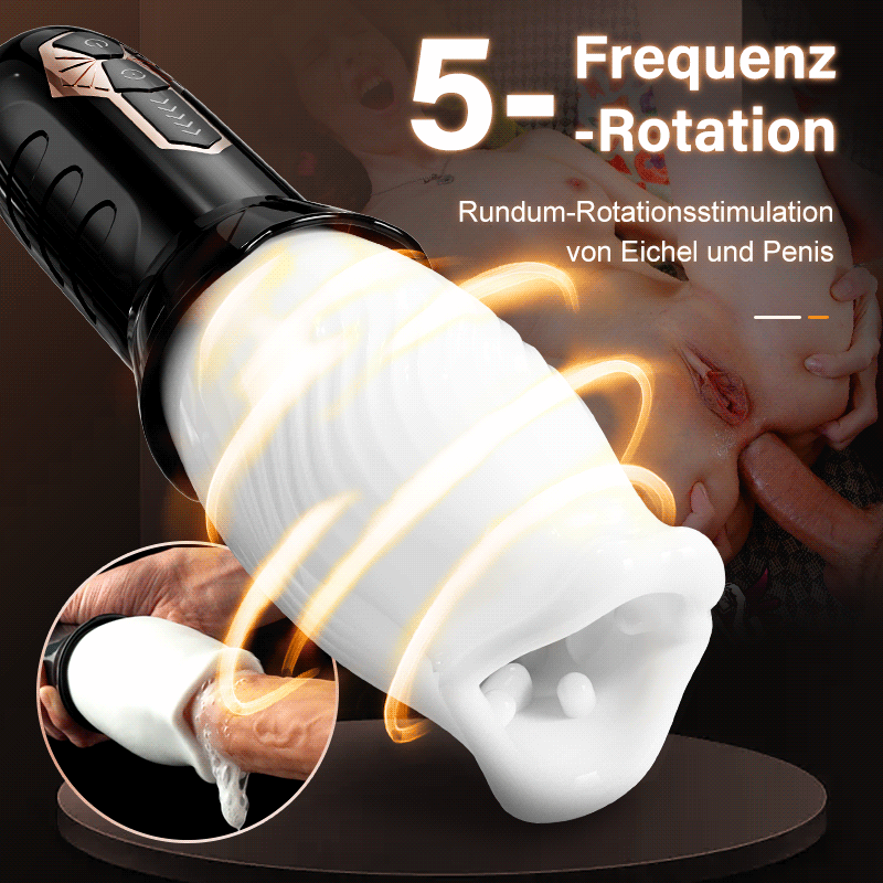 TORNADO 10 Vibration 5 Rotation 2 IN 1 Oralsex Cup Masturbator