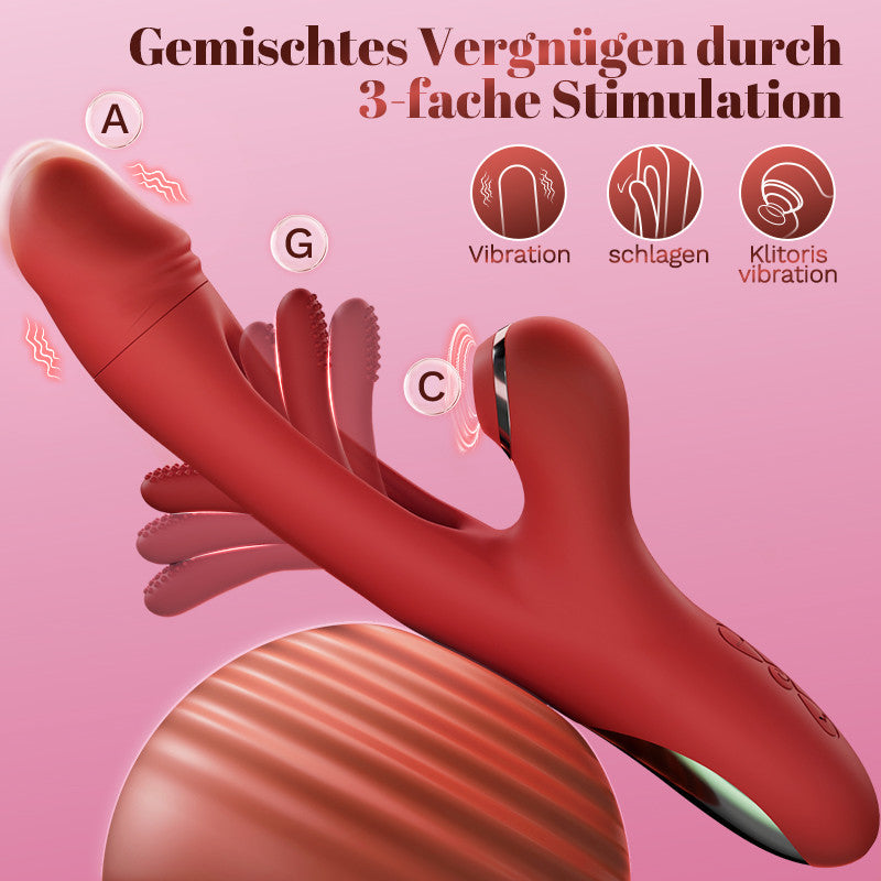 DELPHINE 7 Saugen 7 Schlagen auf den Vibrator