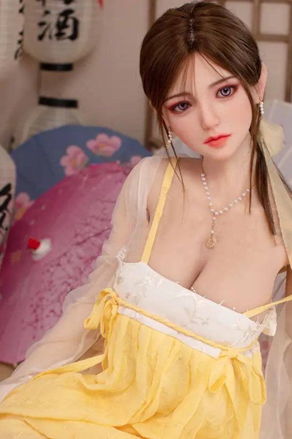 160cm/5ft3 D-cup Chinese Silicone Head Sex Doll - Wennie