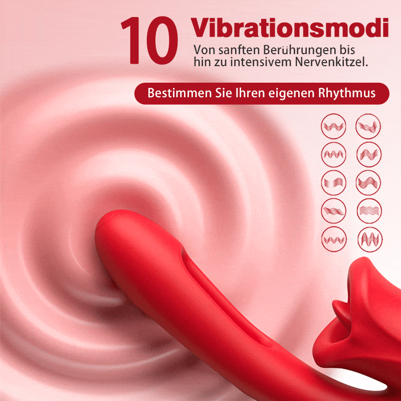 【Versand innerhalb von 24 Stunden】G-Punkt-Slap-Vibrator mit Zungenleckfunktion & Vibrationszunge