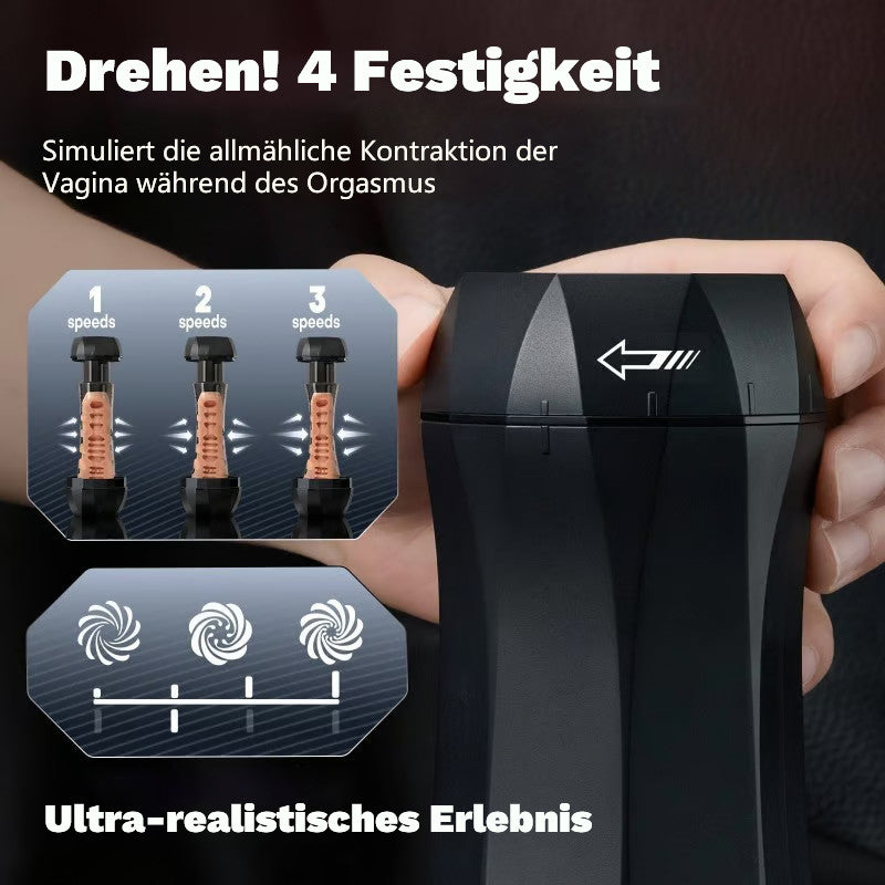 Cupsland-Masturbator Dreifach-Torsion, realistisch, patentierte Technologie