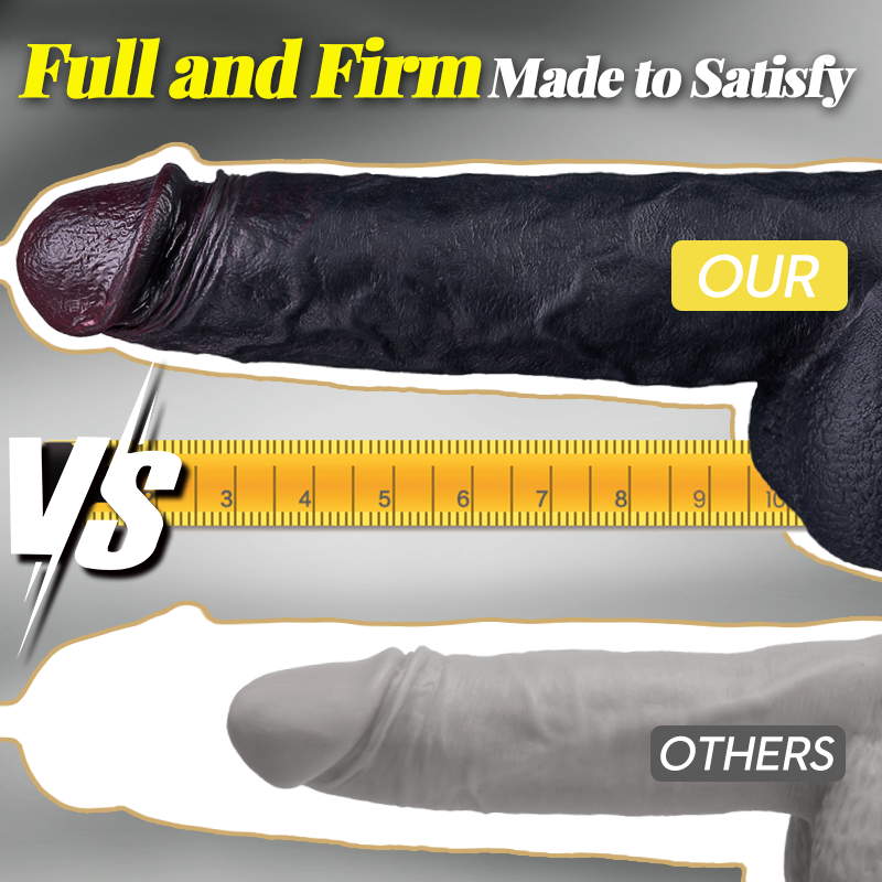 Acmejoy- 3 Thrusting 9 Vibration Heating Big Brown Dildo Tattooed Men