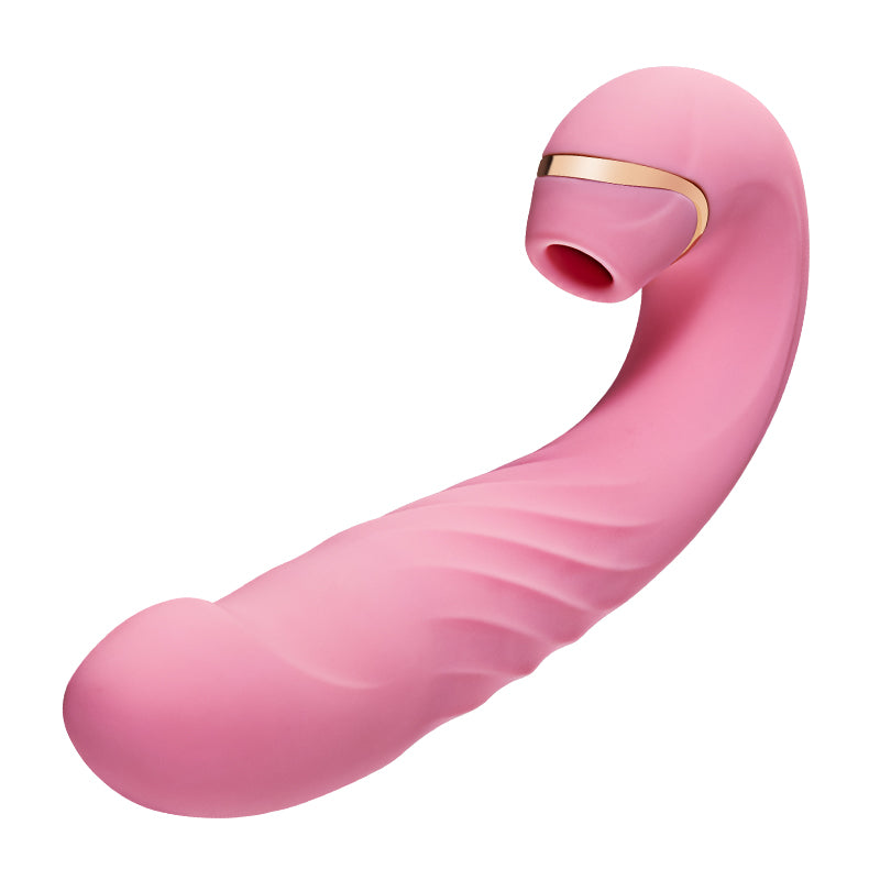 Weiblicher rosa Vibrator für Paare 10 Saugen Vibrieren 3 Stöße 