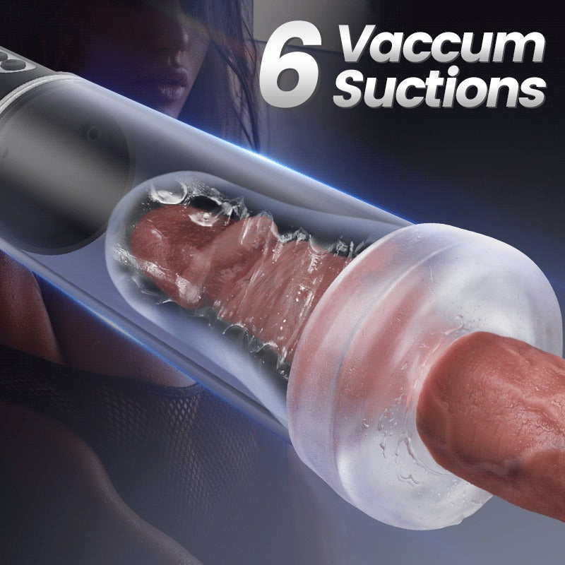 ACMEJOY - 6 Vacuum Suctions Penis Pump 3 IN 1 Masturbation Training Climax