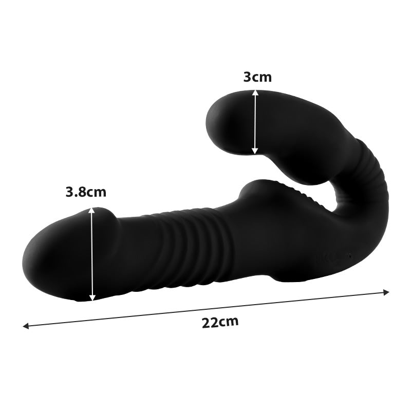 Doppelt einführbare, stoßende, vibrierende Prostata-Stimulation