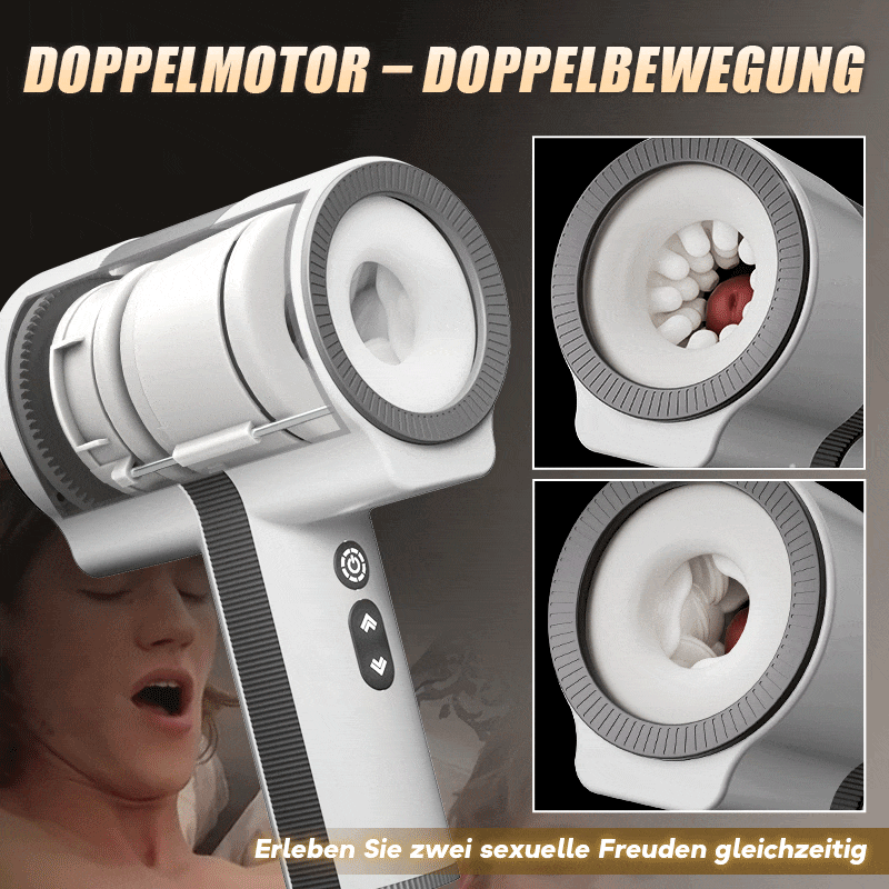 Doppelkopf 7 Vibration 5 Teleskoprotation Hand-Blowjob-Masturbator