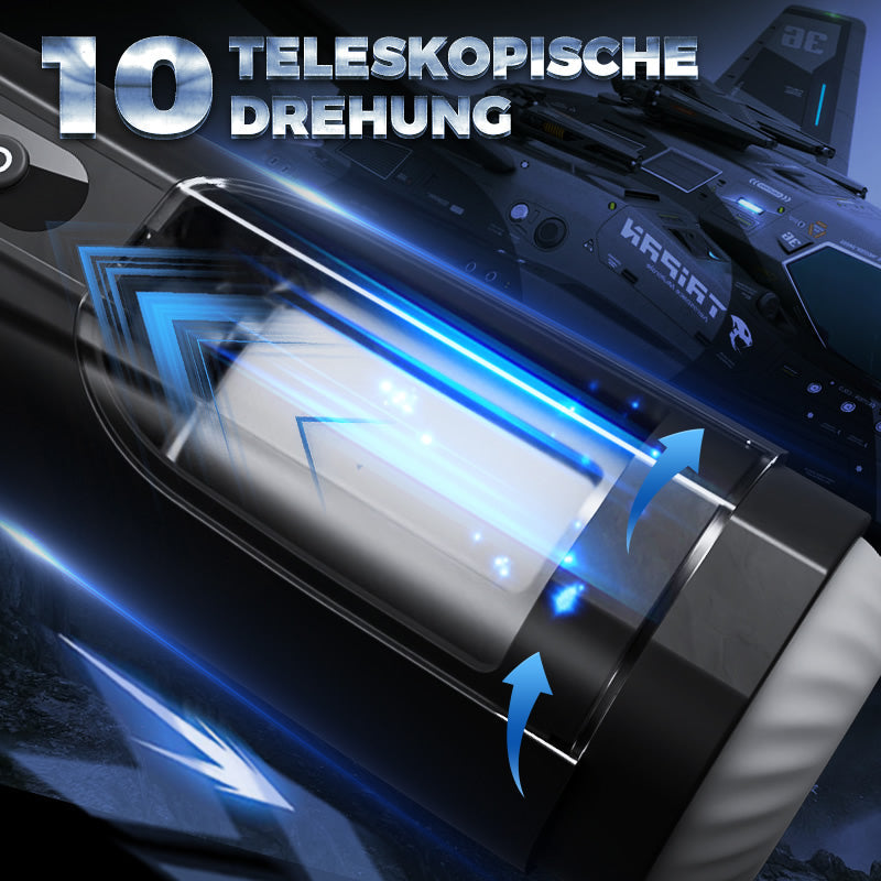 10 schiebende Rotation flügelähnlicher männlicher Masturbator 