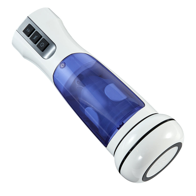 Cosmic Warrior 2 7 Frequenzen vibrieren beheizte einziehbare Masturbationstasse 