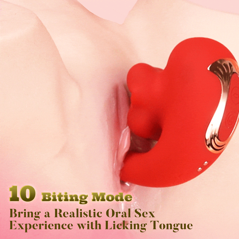 Acmejoy - Tongue Licking Vibrator with 10 Biting Clitoral Stimulators