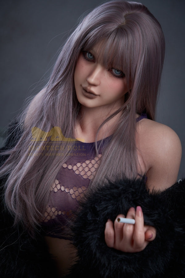 US In Stock - 169cm/5ft7 C-Cup Purple Hair Silicone Sex Doll S9