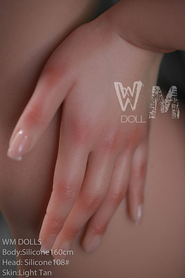 160cm/5ft3 D-cup Blond Hair Silicone Sex Doll – #108