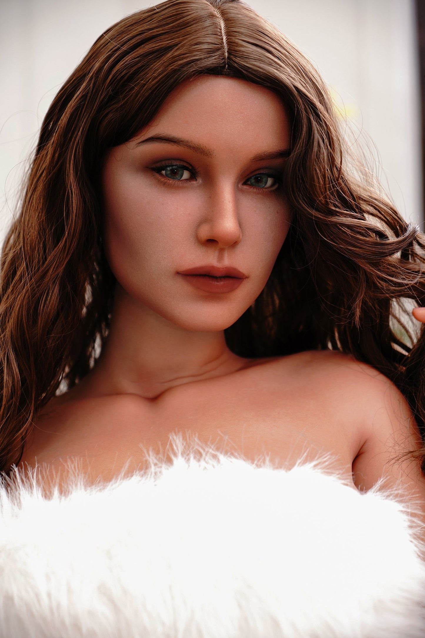 163cm/5ft4 E-cup Real Skin Texture Full Silicone Christmas Sex Doll – JS0108 Tan