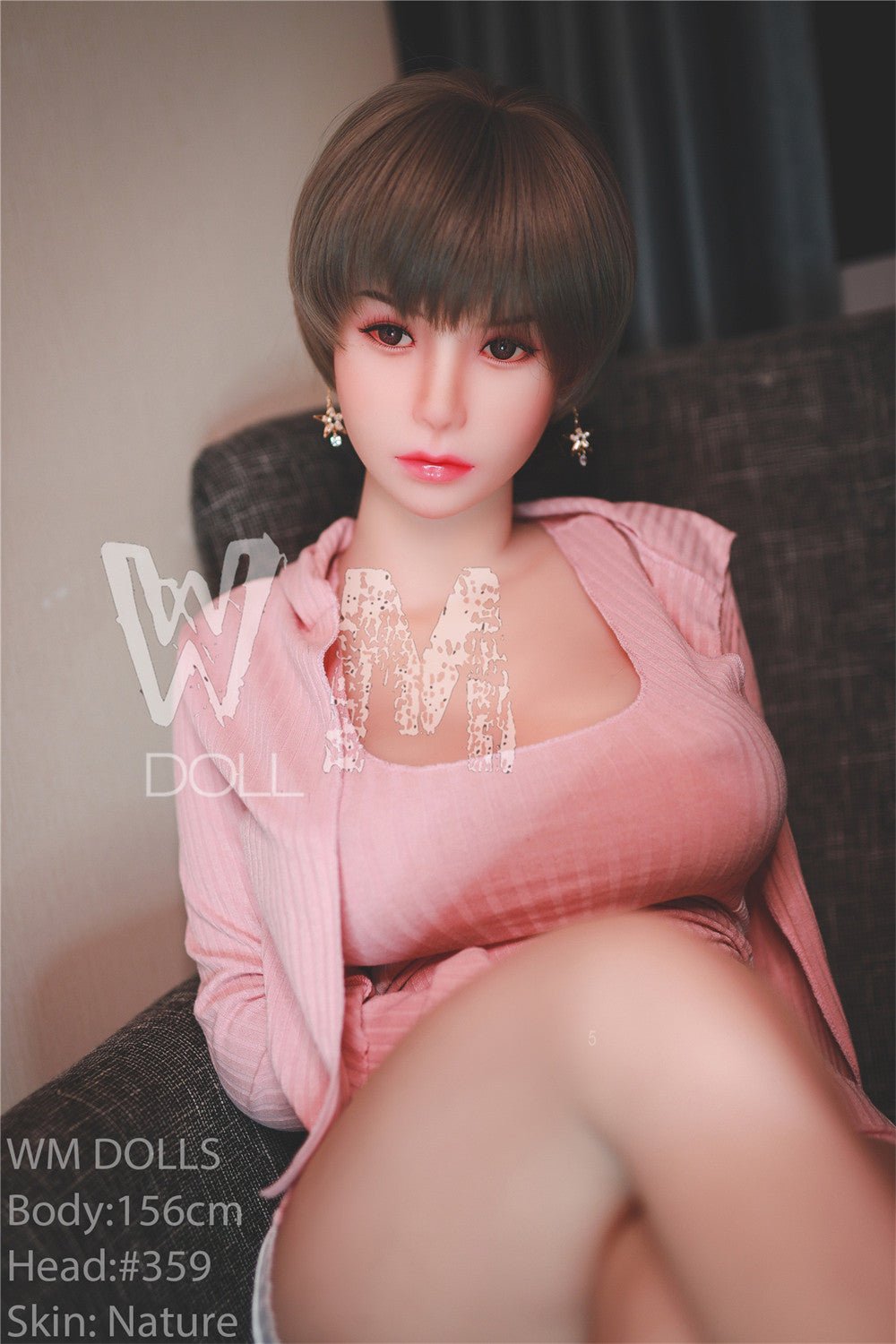 156cm/5ft1 H-Cup High Quality Big Booty TPE Sex Doll with #359 Head