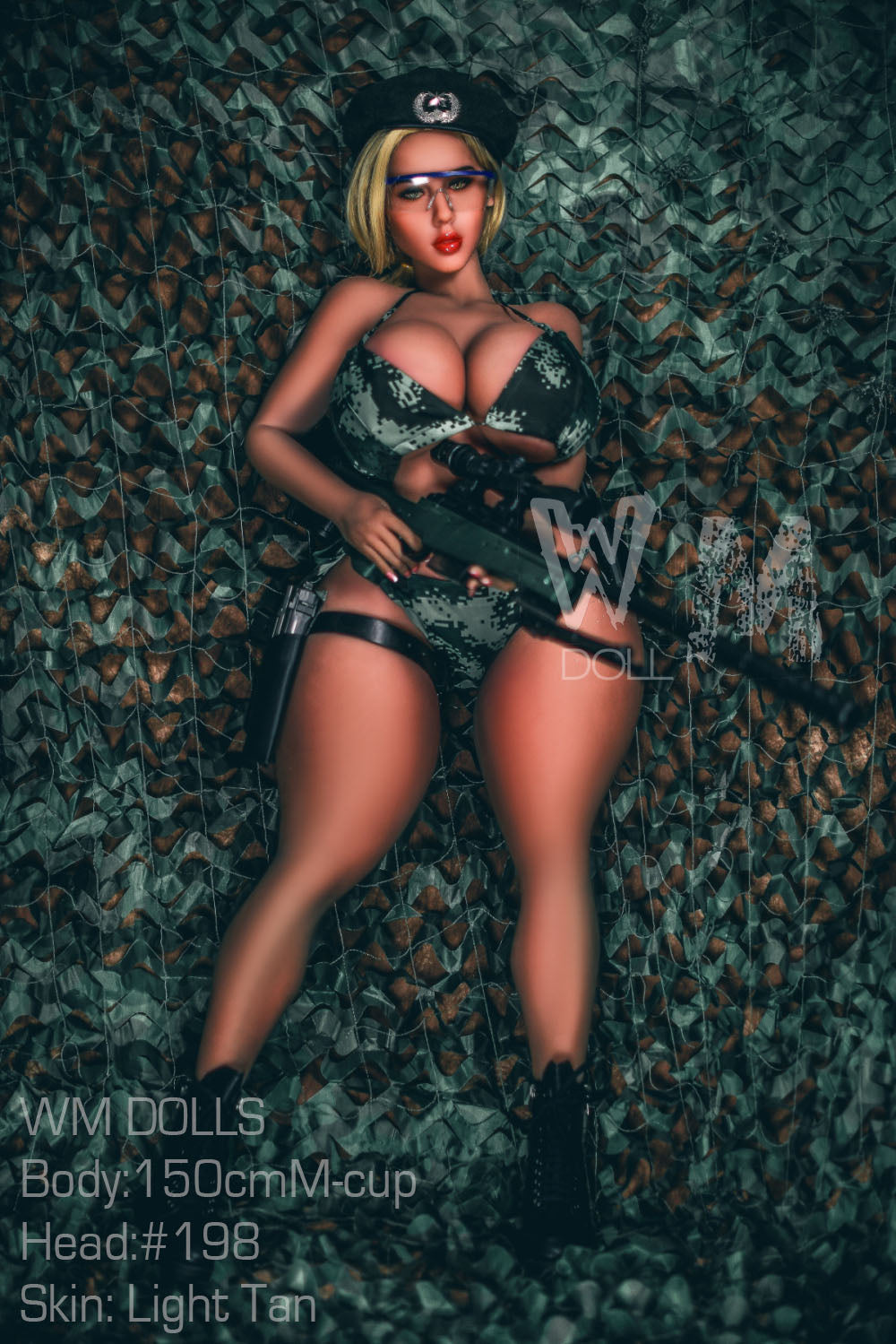 150cm/4ft11 M-cup BBW Thick Big Booty TPE Sex Doll with #198 Head