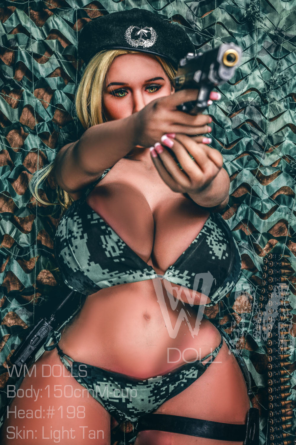 150cm/4ft11 M-cup BBW Thick Big Booty TPE Sex Doll with #198 Head