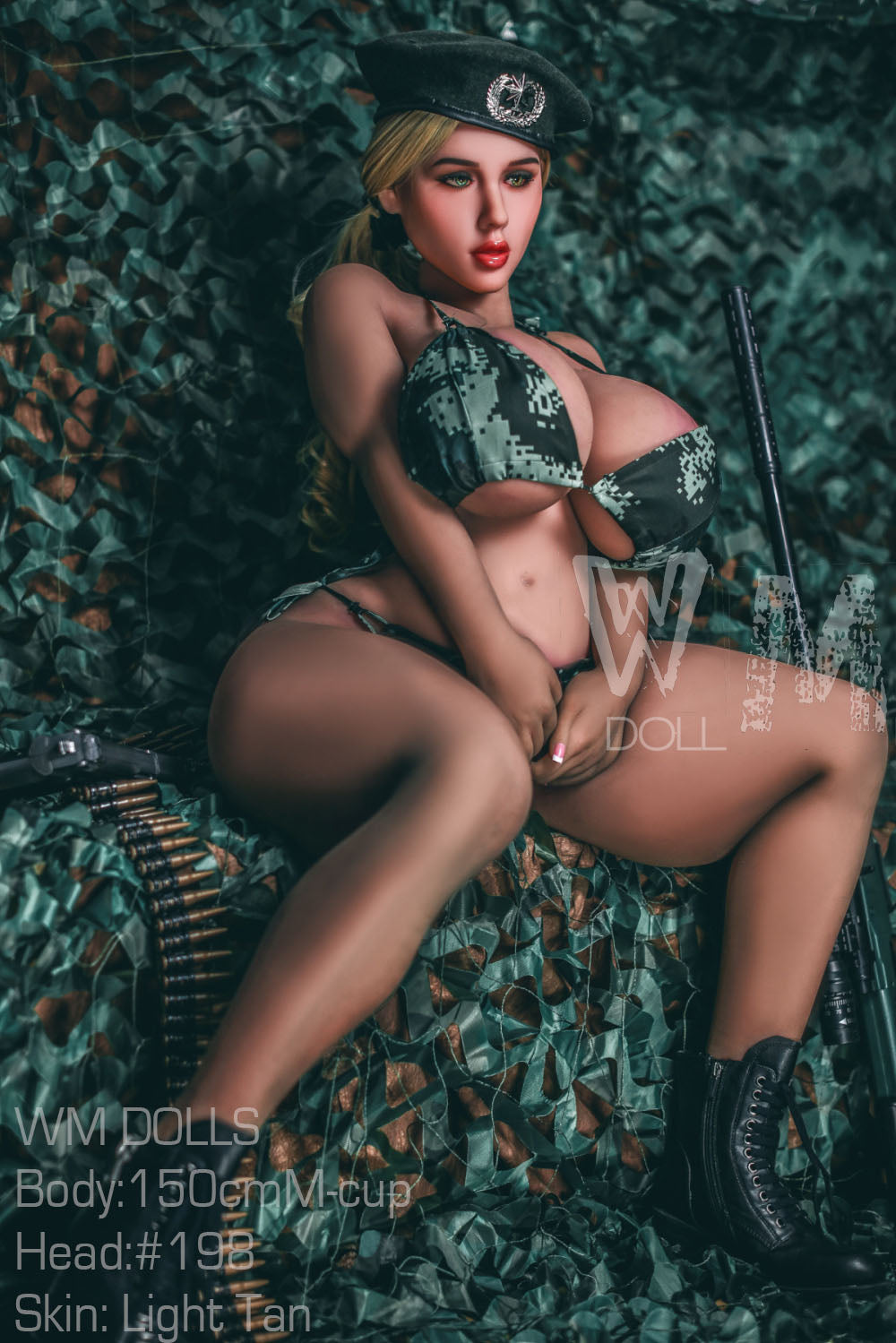 150cm/4ft11 M-cup BBW Thick Big Booty TPE Sex Doll with #198 Head