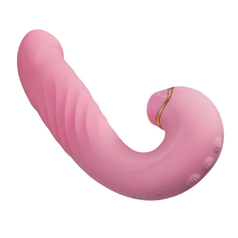 Weiblicher rosa Vibrator für Paare 10 Saugen Vibrieren 3 Stöße 