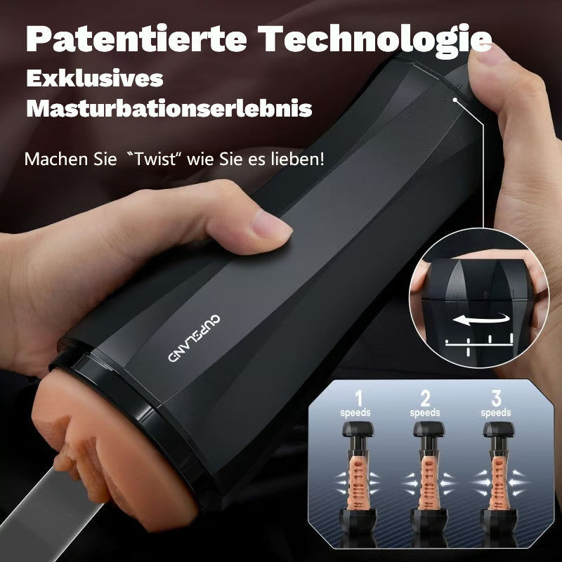 Cupsland-Masturbator Dreifach-Torsion, realistisch, patentierte Technologie