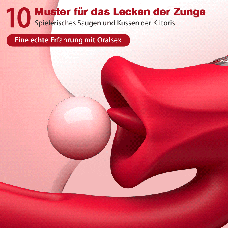 【Versand innerhalb von 24 Stunden】G-Punkt-Slap-Vibrator mit Zungenleckfunktion & Vibrationszunge