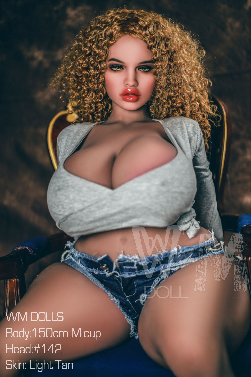 150cm/4ft11 M-cup BBW Big Booty Thick TPE Sex Doll with #142 Head