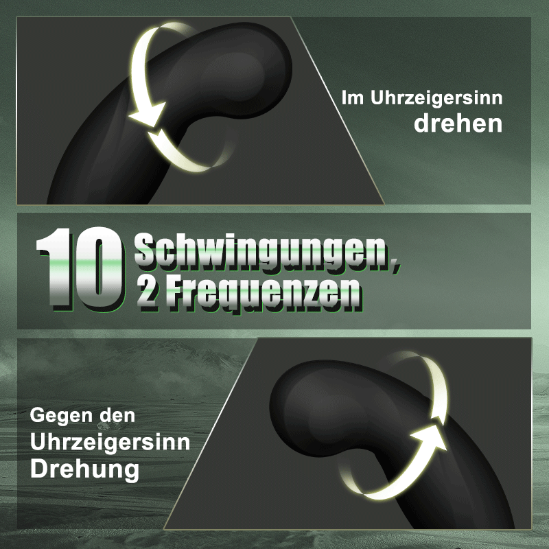 Warrior - C-förmiger Prostatamassager mit 10 schwingenden Vibrationen für Männer, Paare, Schwule 
