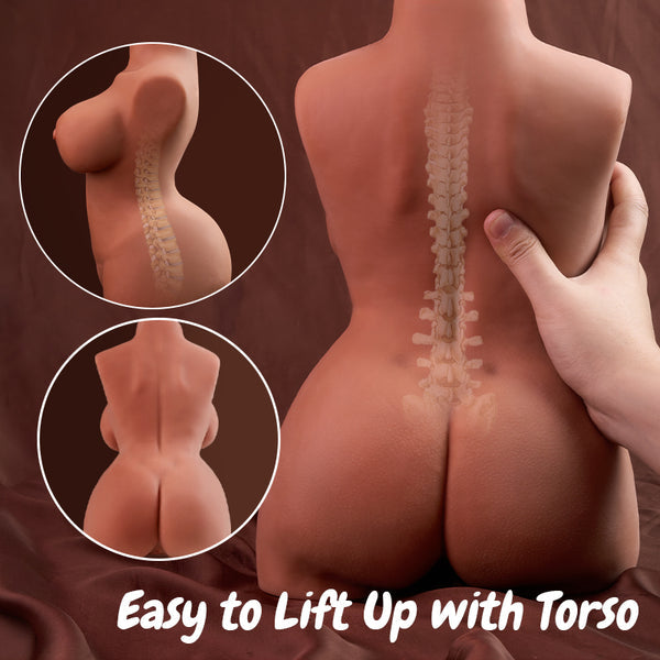 Vicky Voluptuous Doll: Realistische braune Haut und Doppeltunnel für wilden Spaß