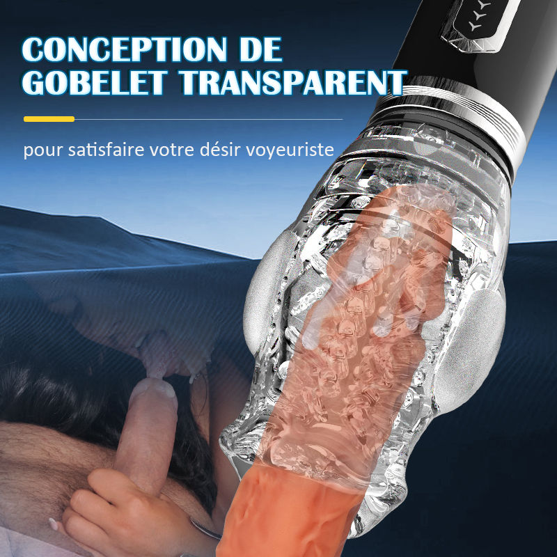 TORNADO 3.0 Version 7 Vibrierender 5 Rotierender Stoß-Blowjob-Masturbateur 