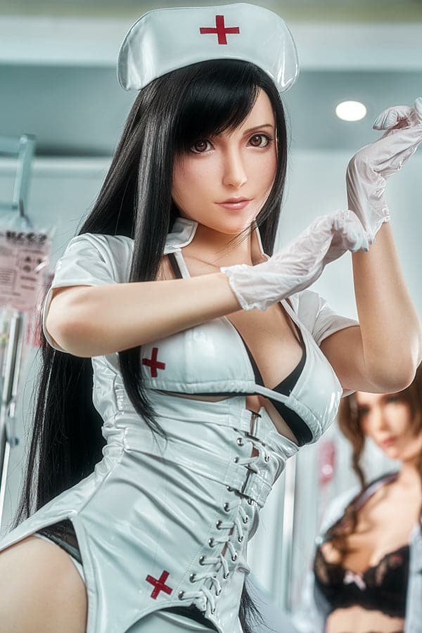 167cm/5ft6 D-cup Final Fantasy VII Cosplay Game Silicone Sex Doll - Tifa