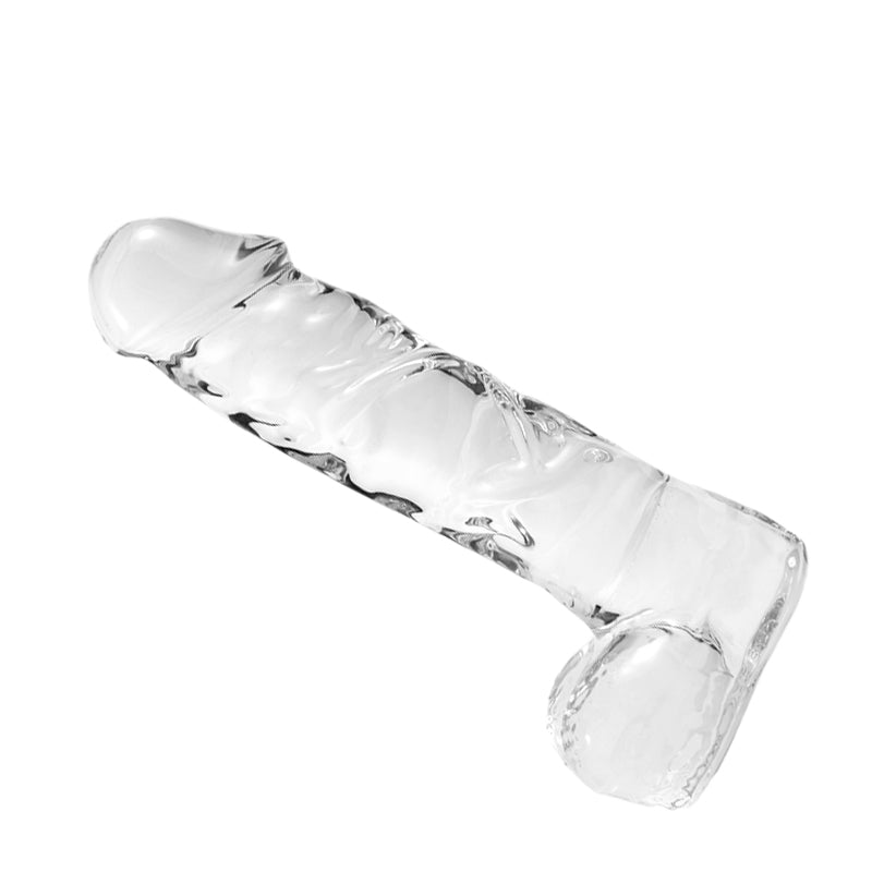 Simulation transparenter Glasphallus transparente Farbe