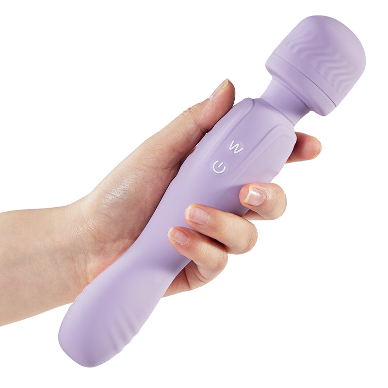 Dual Head AV Stick Klitoris Nippel Vibrator Lila 